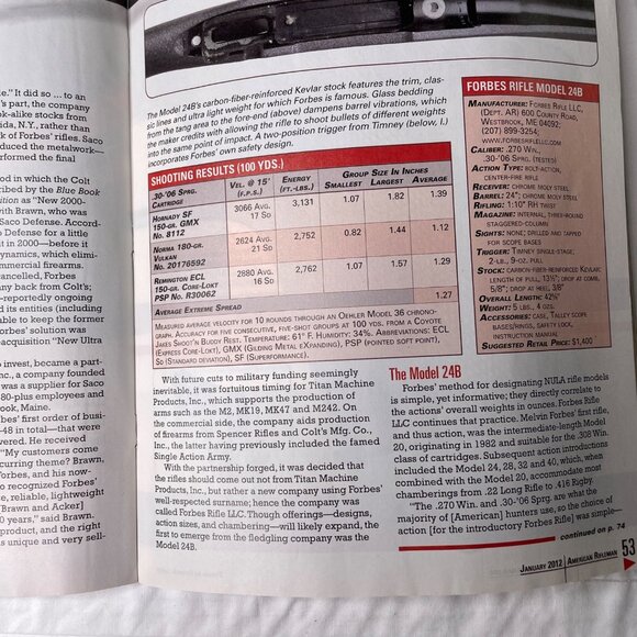American Rifleman NRA Magazine January 2012 Vol 160 No 1 u National Rifle Associ - Picture 8 of 10